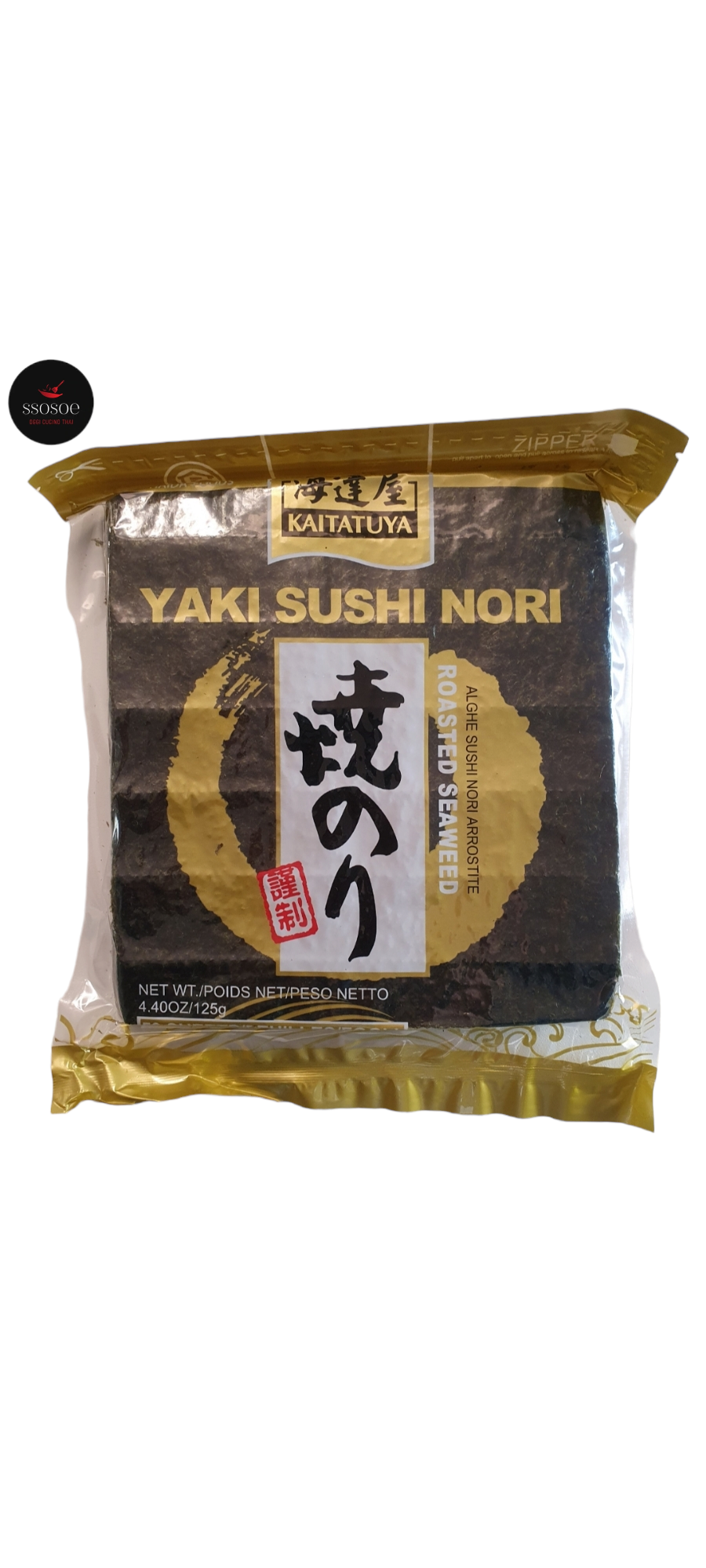 Alghe Yaki Nori per sushi Gold * Kaitatuya 125g 50 fogli – SSOSOE